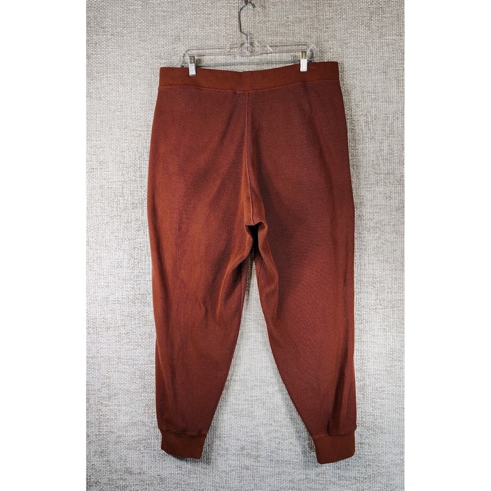 Pact 100% Organic Cotton Waffle Knit Joggers Sweatpants Womens XXL Rust Comfort - Picture 6 of 11
